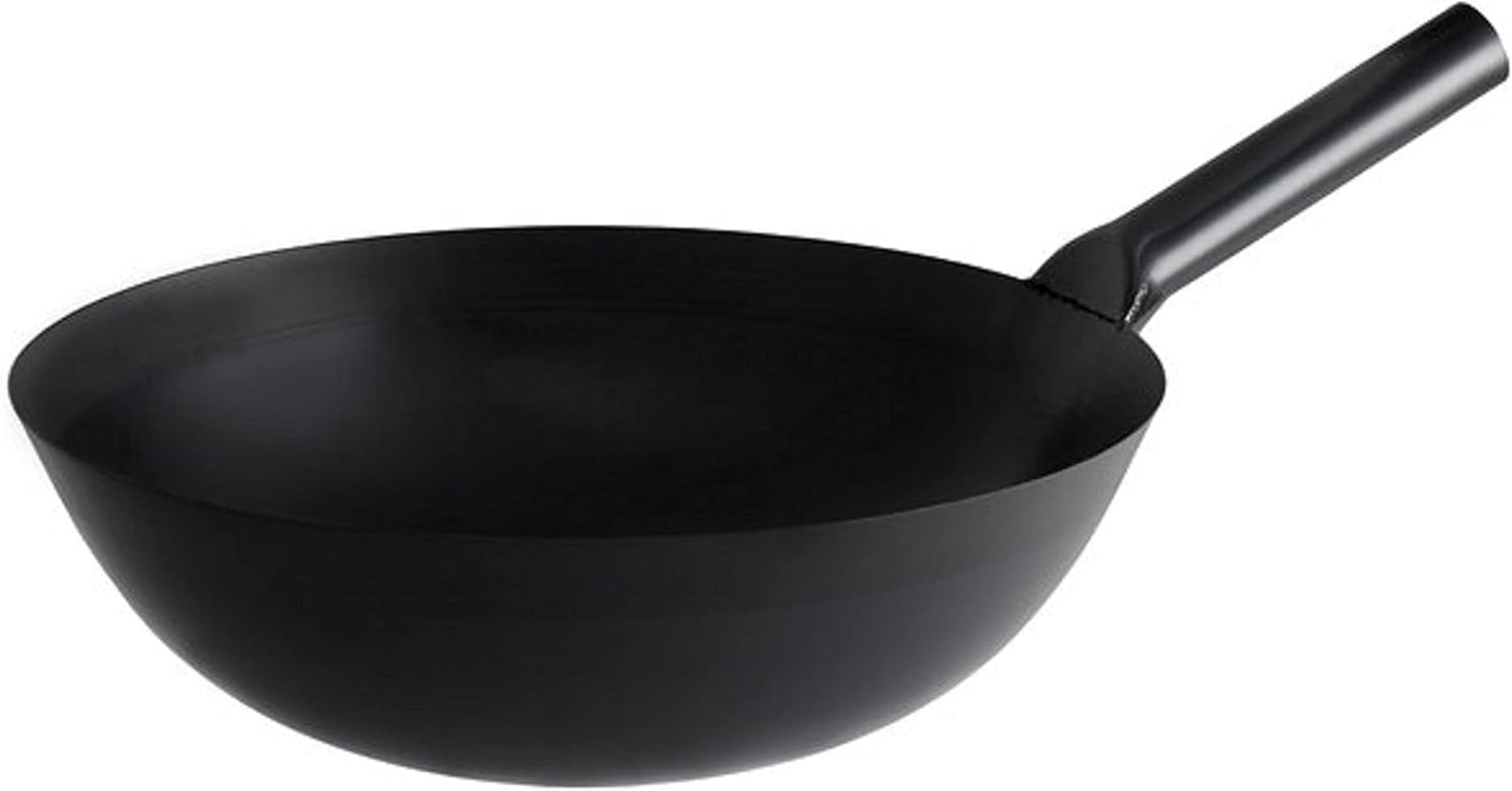 Commercial Grade Japanese Wok Steel Pan- Traditional Japanese Cookware Wok Stir Fry Pans Traditional Woks Grilling Frying Steaming For Authentic Asian Food