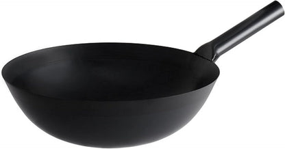 Commercial Grade Japanese Wok Steel Pan- Traditional Japanese Cookware Wok Stir Fry Pans Traditional Woks Grilling Frying Steaming For Authentic Asian Food