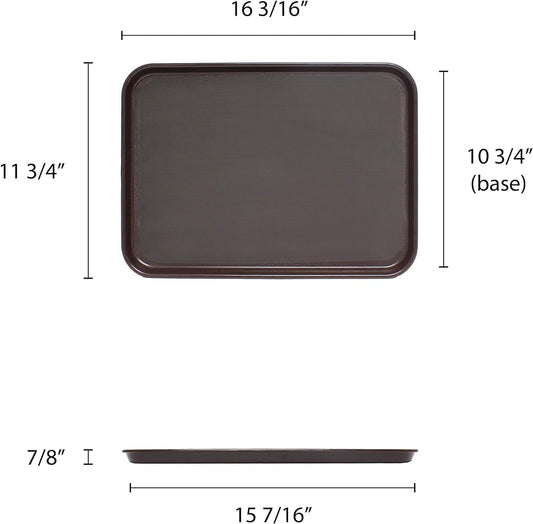 Rectangular Anti-Slip Serving Tray with Surface Set of 2- Multi-Purpose Serving Trays Food Server Trays Platters for Restaurant Parties Breakfast Cafe Bar