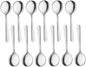 Domilion Stainless Steel Set of 12- Stainless Steel Flatware Silverware Cutlery Kitchen Tableware Set for Home Restaurant for Stirring Coffee Dessert Ice Cream Cappuccino