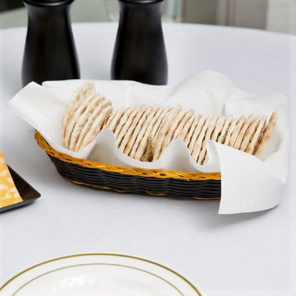 Hand-Woven Bread Basket - Restaurant Woven Food Serving Basket for Fruit Bread Serving Basket Decorative Basket Perfect for Cafe Home and Restaurants