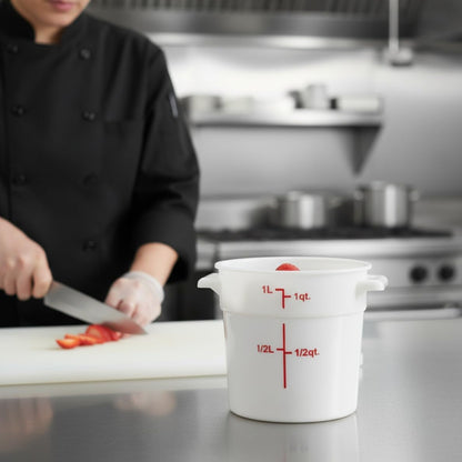 Round Food Storage Container Polypropylene - Commercial Food Storage Containers Meal Prep Containers Reusable Food Containers for Pantry Kitchen Storage Organization
