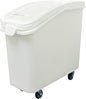 (40 Cups) Shelf Ingredient Bin White with Clear Flip Top Lid & Measuring Scoop- Stackable Plastic Kitchen Pantry Storage Bin for Dry Food Flour Sugar Kitchen Restaurant