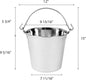 Stainless Steel Pail Balti- Food Buffet Server for Fruit Vegetable Appetizer Fries Entrees Party Snack Buffet Chips Indian Dishes Serve ware for Vegetable and Curries