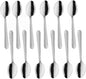Domilion Stainless Steel Set of 12- Stainless Steel Flatware Silverware Cutlery Kitchen Tableware Set for Home Restaurant for Stirring Coffee Dessert Ice Cream Cappuccino
