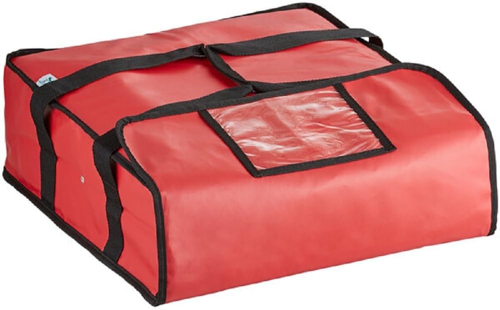 Insulated Pizza Bag Holds Pizza Leatheroid's PVC with Nylon Edges Exterior- Insulated Pizza Warmer Bags Pizza Delivery Bags Pizza Bag for Personal Professional Use