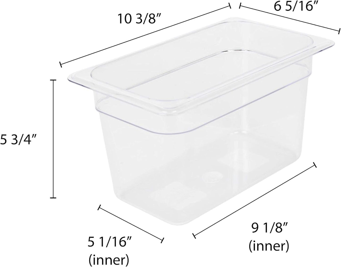 Deep Polycarbonate Food Pan - Commercial Restaurant Food Storage Containers Hotel Pans for Catering Buffets Restaurants Fruits Vegetables Corns