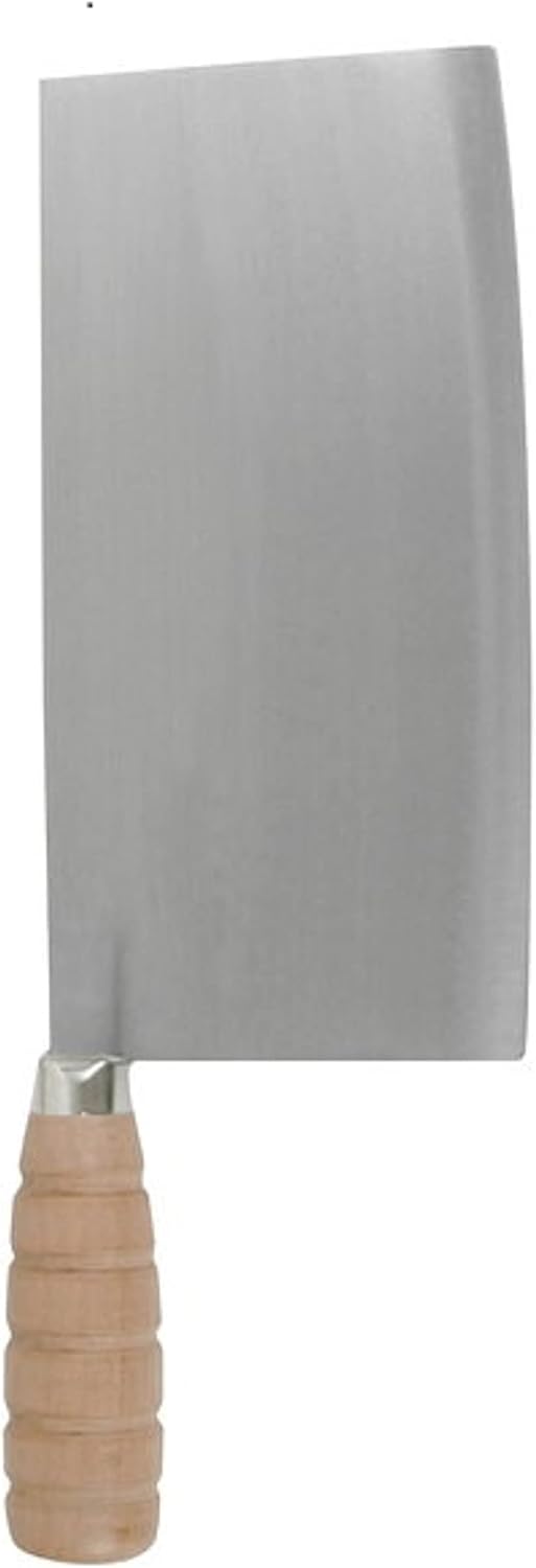 Cast Iron Ping Knife/Cleaver with Wooden Handle- Meat Bone Chopper for Butcher Slicing Vegetables Butcher Chopper Kitchen Knife for Home Kitchen and Restaurant