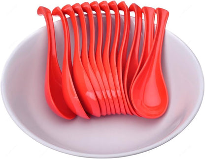 1 oz Asian Soup Spoon Melamine Set of 12 - Break-Resistant Soup Spoons, Table Spoons, Ramen Spoons, Japanese Soup Spoons for Dumpling, Miso, Pho, Wonton, Noodles
