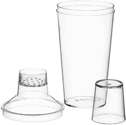 16 oz Cocktail Shaker Shot Shaker Polycarbonate 3-piece Set - Essential Bar Tools For Drink Making Drink Mixer Bartending Bar Tool Drinks Mixer Hand Shaker Cup
