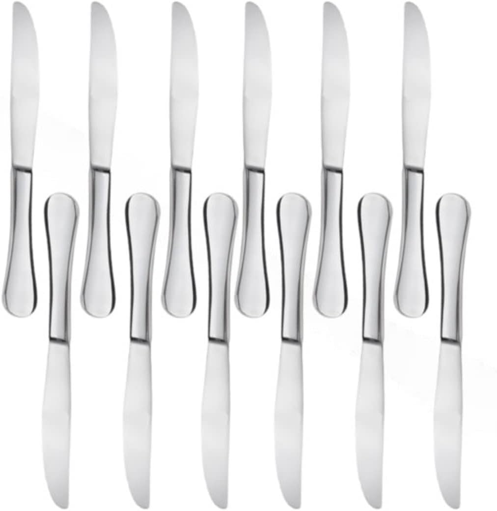 Set of 12 Stainless Steel York - Stainless Steel Silverware Flatware Cutlery Kitchen Tableware Set for Home and Restaurant
