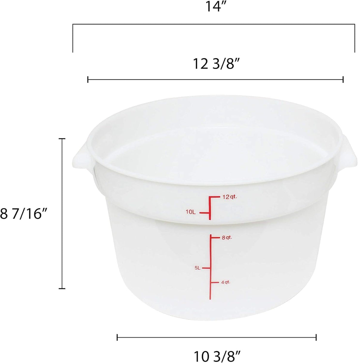 Round Food Storage Container Polypropylene - Commercial Food Storage Containers Meal Prep Containers Reusable Food Containers for Pantry Kitchen Storage Organization