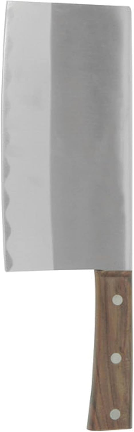 11” Stainless Steel Cleaver with Riveted Wood Handle- Sharp knife Chopper Butcher Knife Heavy Duty Butcher Knife Chopper for Chef Meat Cutting for Home Kitchen and Restaurant