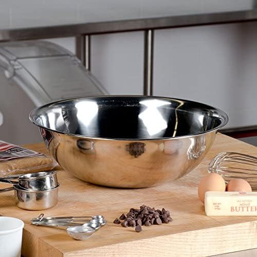 6 Piece Standard Stainless Steel Mixing Bowl Set - Mirror Finish Prep Bowls - 3/4 Qt, 1.5 Qt, 3 Qt, 4 Qt, 5 Qt and 8 Qt,