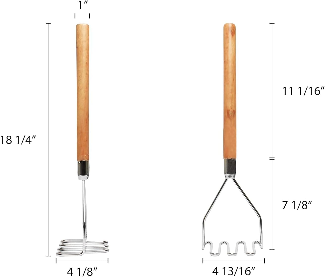 Square Shape Potato Masher with Handle-Masher Kitchen Tool Potato Smasher Food Masher Utensil Hand Masher Perfect for Bean Vegetable Fruits Avocado Meat