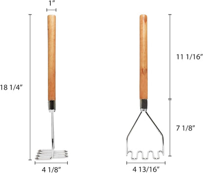 Square Shape Potato Masher with Handle-Masher Kitchen Tool Potato Smasher Food Masher Utensil Hand Masher Perfect for Bean Vegetable Fruits Avocado Meat