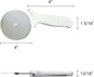 Stainless Steel Blade Pizza Cutter with White Plastic Handle- Pizza Cutter Wheel Stainless Steel Sharp Blade For Cutting Through Slice Thick or Thin Pizzas Pie Crust and Pastries