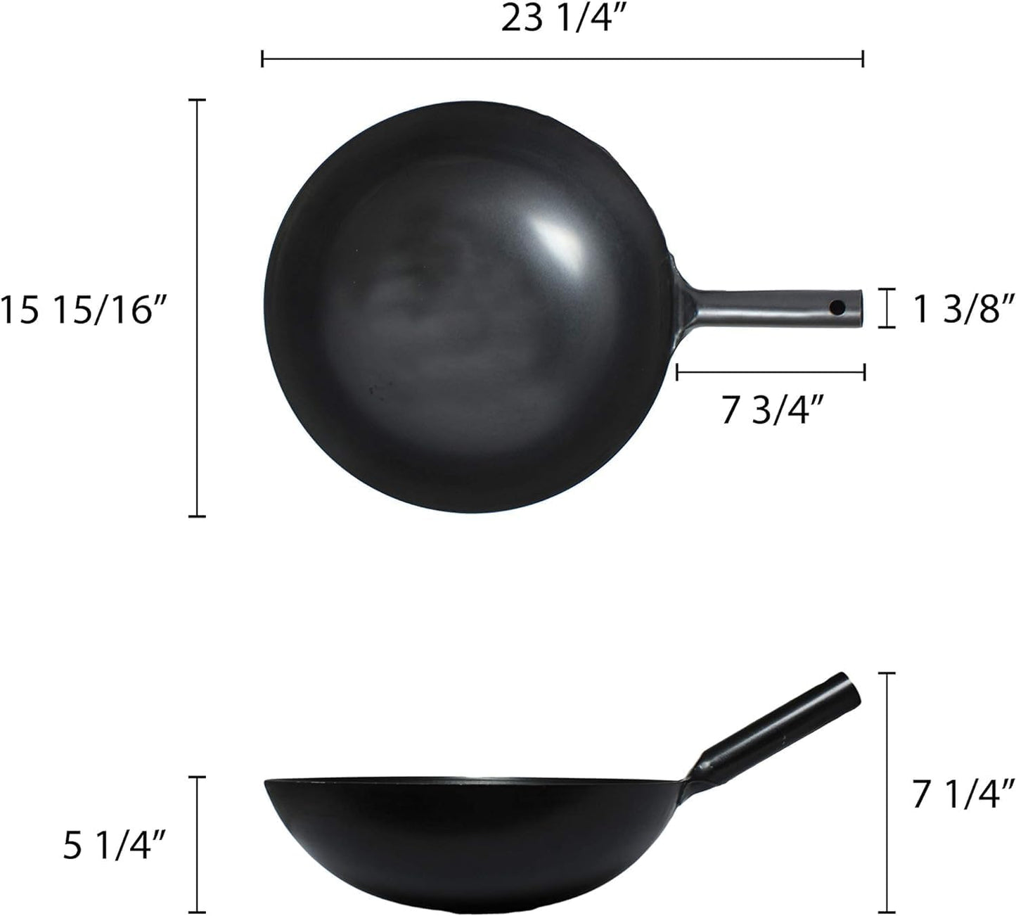 Commercial Grade Japanese Wok Steel Pan- Traditional Japanese Cookware Wok Stir Fry Pans Traditional Woks Grilling Frying Steaming For Authentic Asian Food