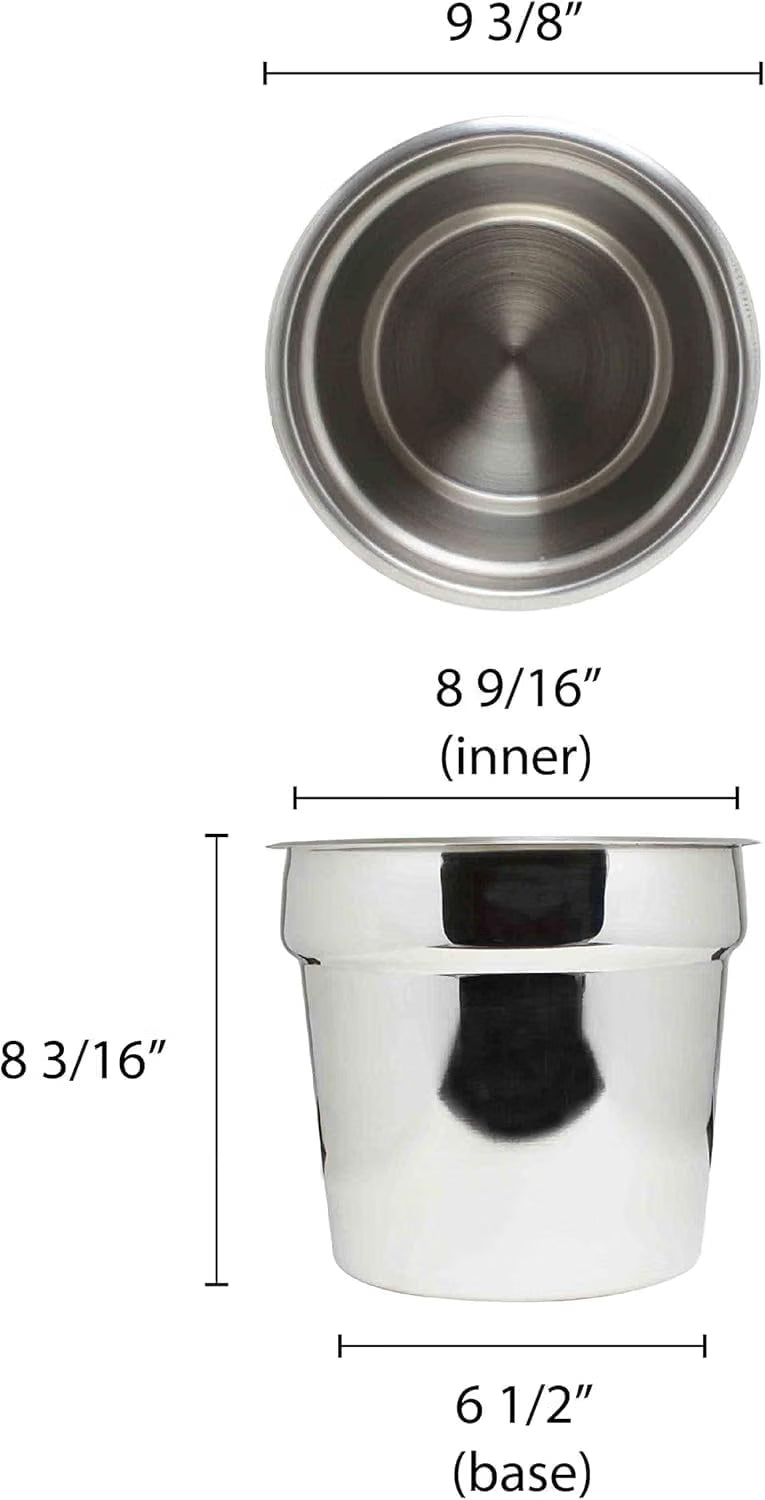 Stainless Steel Vegetable Inset Pan - for Soup Warmer and Soup Chafer Soup Pot Soup Station Applicable for Kitchen Hotel Catering Restaurant Buffet Parties Banquets