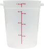 Round Food Storage Container Translucent Polypropylene- Commercial Food Storage Containers Meal Prep Containers Reusable Food Containers for Pantry Kitchen Storage Organization