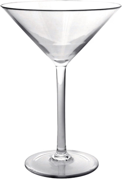 8 oz Martini Glass Polycarbonate Clear Color- Stemware Beverage Plastic Drinking for Bar Martini Cosmopolitan Manhattan Gimlet Pisco Sour Reusable Party Cup Drinkware