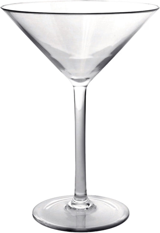 8 oz Martini Glass Polycarbonate Clear Color- Stemware Beverage Plastic Drinking for Bar Martini Cosmopolitan Manhattan Gimlet Pisco Sour Reusable Party Cup Drinkware
