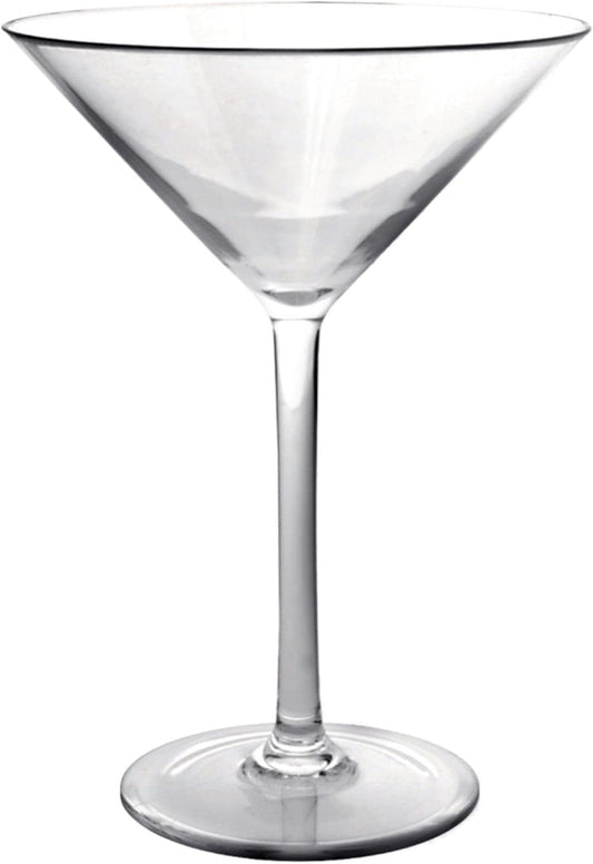 8 oz Martini Glass Polycarbonate Clear Color- Stemware Beverage Plastic Drinking for Bar Martini Cosmopolitan Manhattan Gimlet Pisco Sour Reusable Party Cup Drinkware