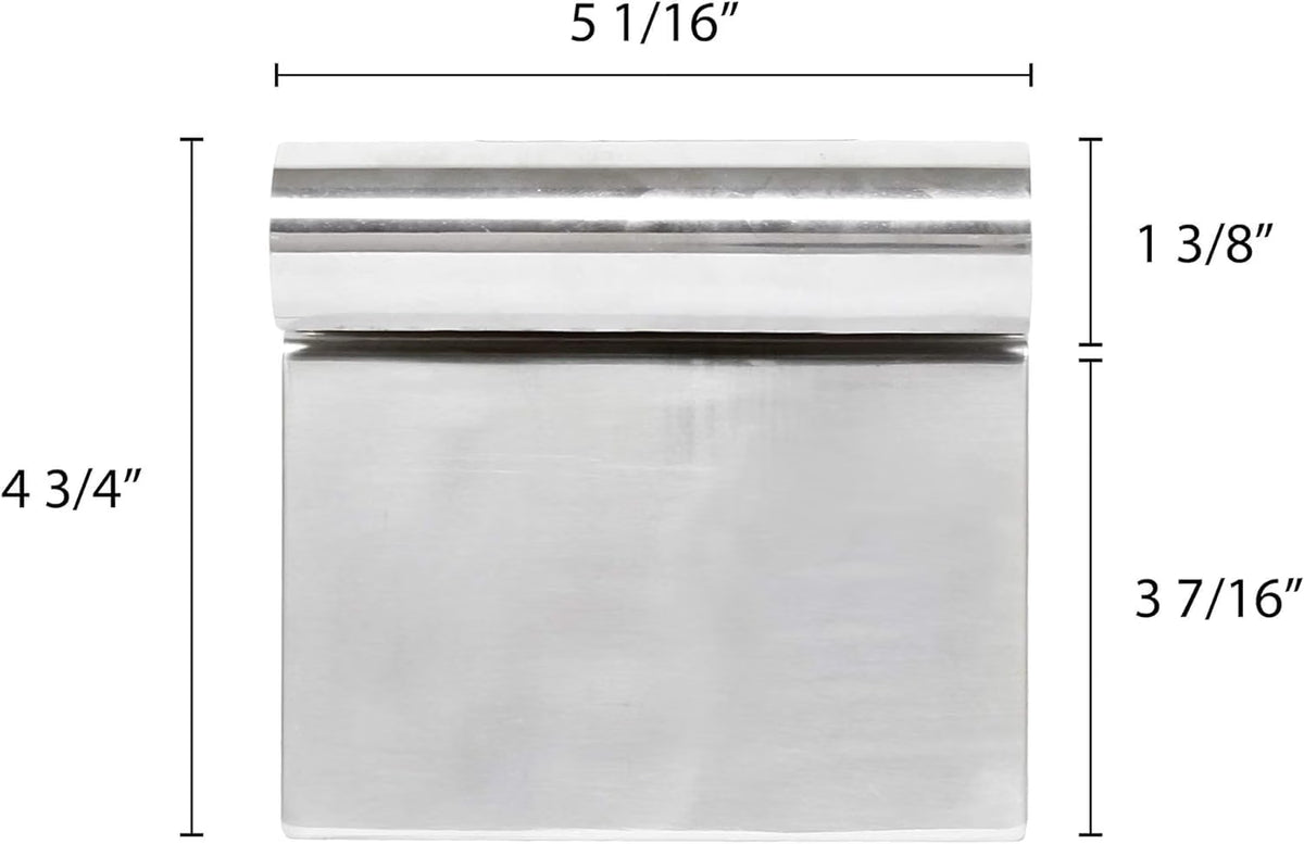5-1/4" x 4-1/4" Stainless Steel Dough Scraper with Rolled Steel Handle - Multipurpose Food Scrappers Dough Cutter for Bread Dough Cake Fondant Icing Baking Cooking