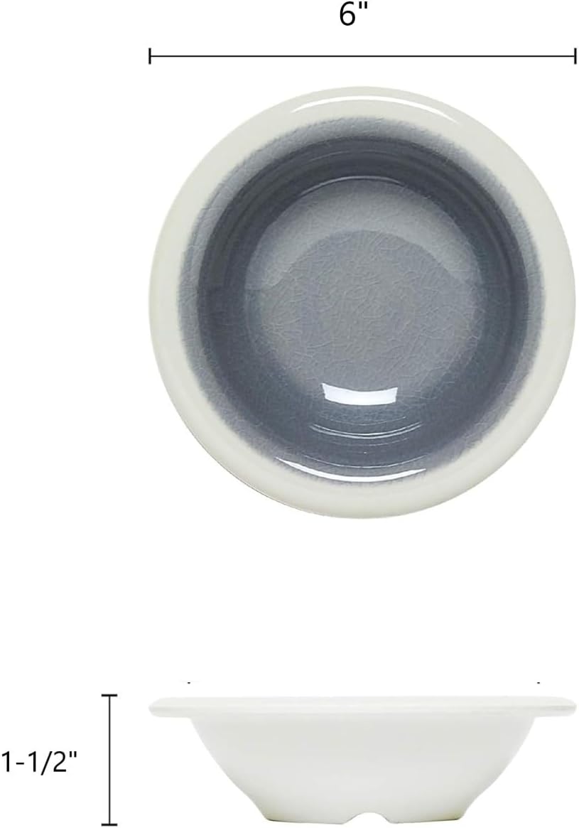 Graham Dinnerware Salad Bowls Melamine Set of 12- Dishwasher Safe Break-Resistant Reusable Bowls Serving Bowl Soup Bowls for Fruits Salad Kitchen Restaurants