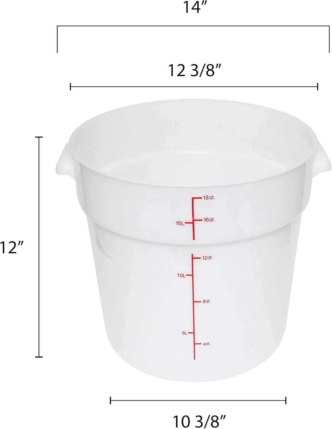 Round Food Storage Container Polypropylene - Commercial Food Storage Containers Meal Prep Containers Reusable Food Containers for Pantry Kitchen Storage Organization