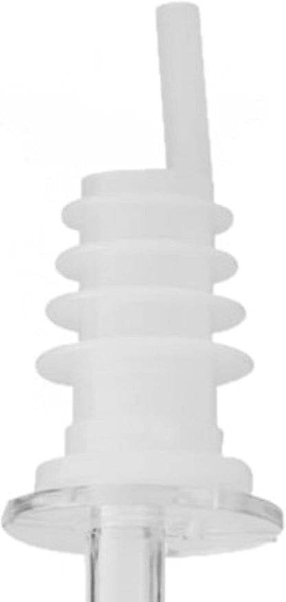 Flow Liquor Pourer with Black Collar Acrylonitrile Set of 12- Liquor Bottle Pourers Shot Dispenser Liquor Bottle Pourers Alcohol Pourers Bar Bartender Accessories