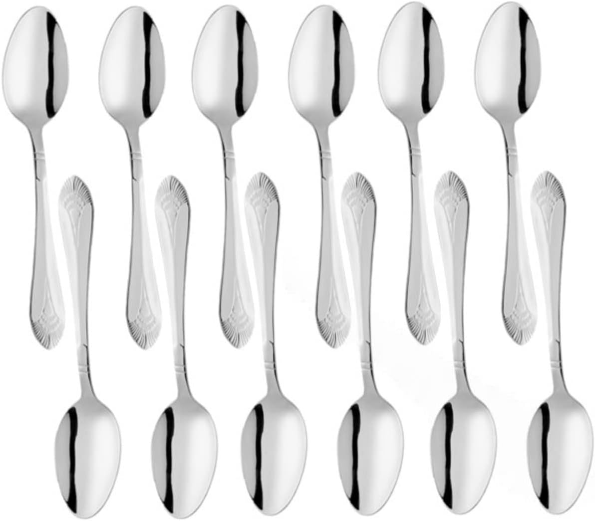 Elizabeth Stainless Steel Set of 12- Stainless Steel Silverware Flatware Cutlery Kitchen Tableware Set for Home and Restaurant