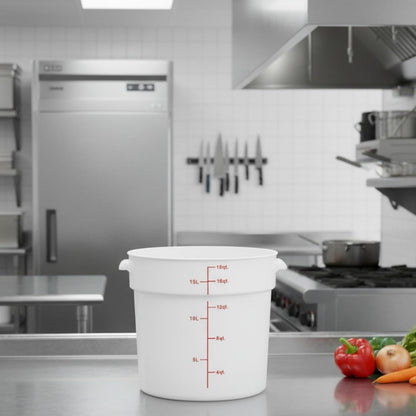 Round Food Storage Container Polypropylene - Commercial Food Storage Containers Meal Prep Containers Reusable Food Containers for Pantry Kitchen Storage Organization