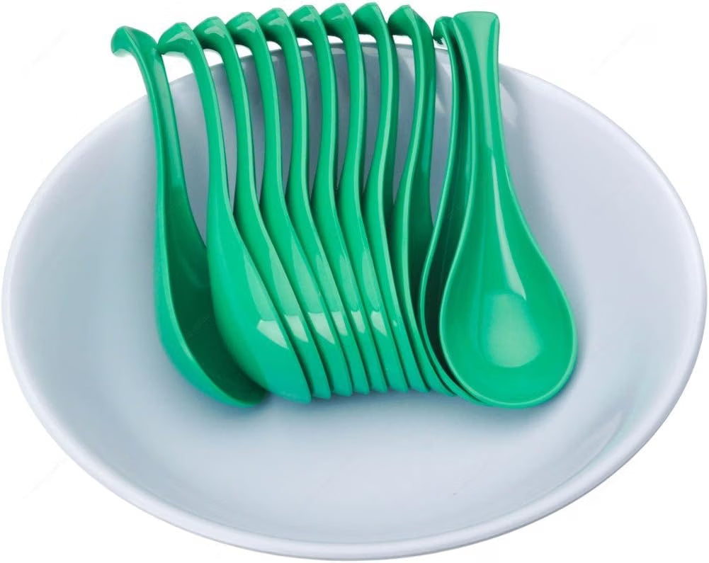 1 oz Asian Soup Spoon Melamine Set of 12 - Break-Resistant Soup Spoons, Table Spoons, Ramen Spoons, Japanese Soup Spoons for Dumpling, Miso, Pho, Wonton, Noodles