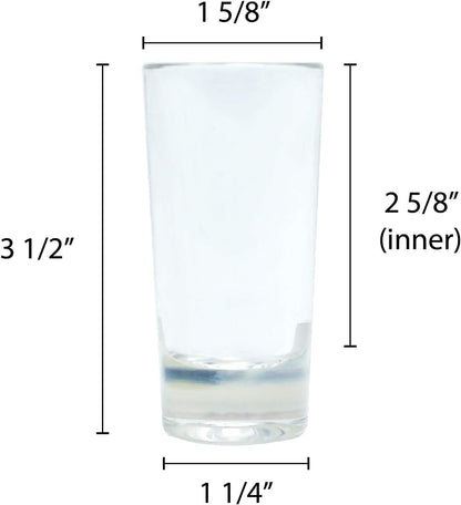 Straight Round Shot Glass Polycarbonate with Heavy Base Clear Color Set of 2- Liquor Plastic Drinking Glass Clear Shot Glass Tequila Shots for Whiskey Tequila Vodka Espresso