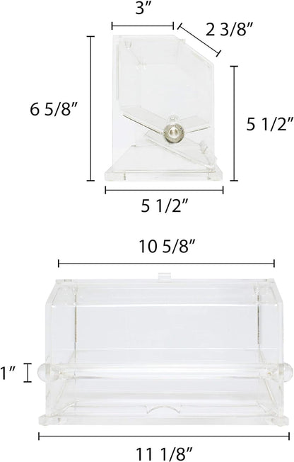 Acrylic Straw Dispenser Clear Color 12-5/8" x 5-5/8" x 6-7/8"-Reusable Straw Holder Straw Dispenser Straw Organizer for Countertop Coffee Bar Supplies Restaurants and Fast Food