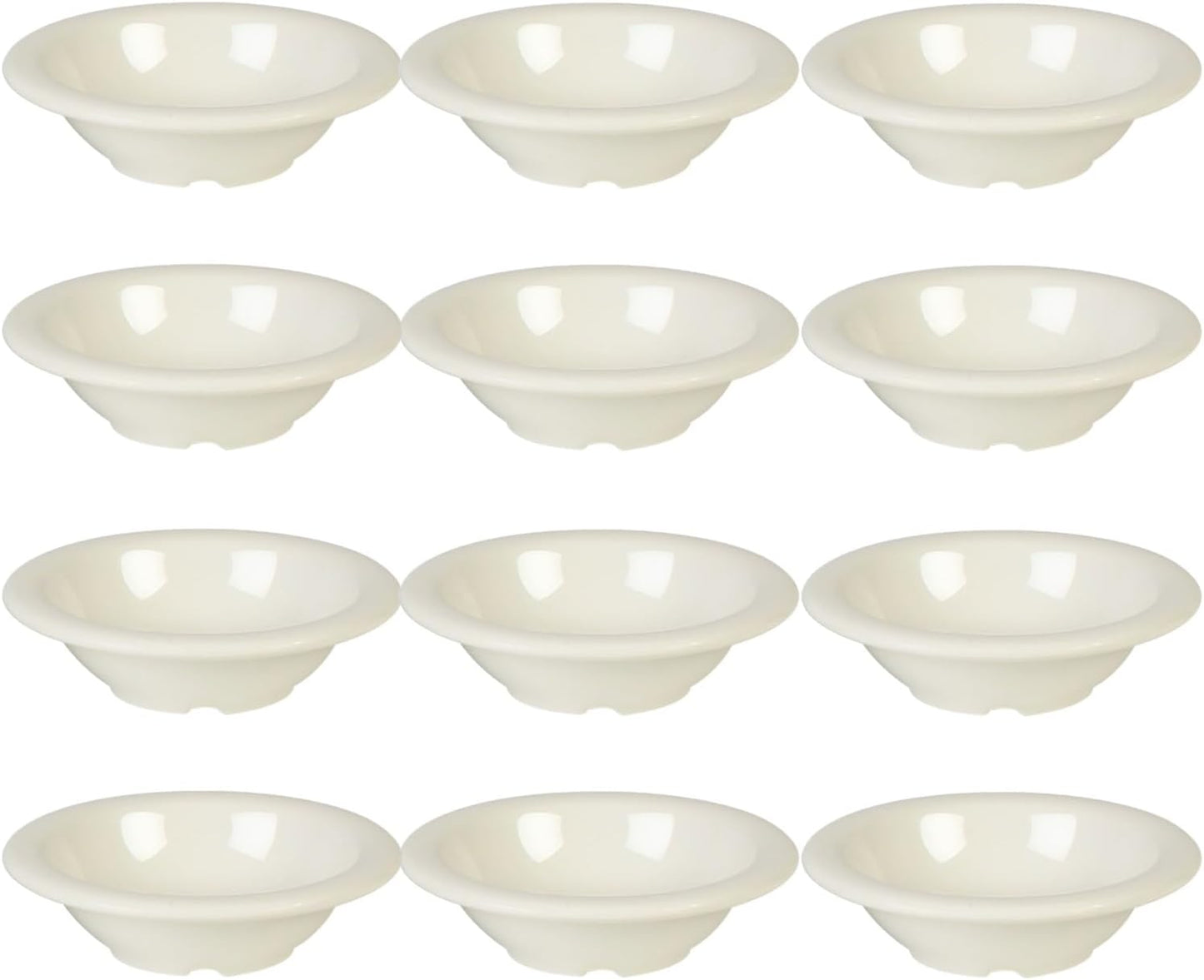 Soup Bowl Melamine Set of 12- Dishwasher Safe Break-Resistant Reusable Bowls Serving Soup Bowl Broth Cups Soup Bowls Ice Cream Dipping Sauce