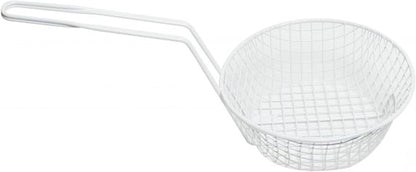 Round Breading Basket Coarse Mesh 3" Deep- Culinary Basket for Dredging Chicken French Chips Onion Rings Chicken Wings Food Prep Basket Serving Strainer Basket for Breadcrum Dishes