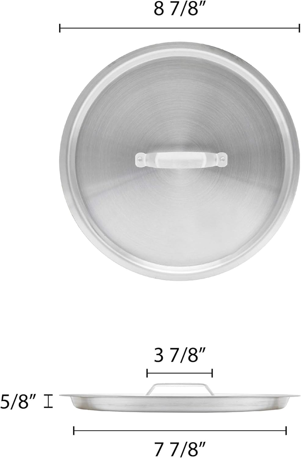 Aluminum 3.5mm Thickness Sauté Pan and Aluminum Cover - Cooking Pan Chef Cooking Pan Frying Pan Skillet for Home and Restaurant Cookware NSF Certified Dishwasher Safe