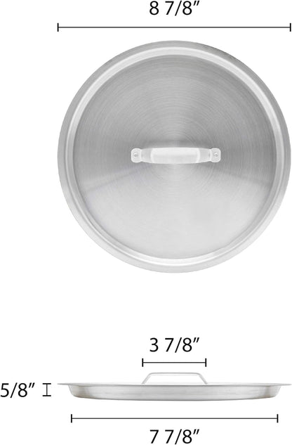 Aluminum 3.5mm Thickness Sauté Pan and Aluminum Cover - Cooking Pan Chef Cooking Pan Frying Pan Skillet for Home and Restaurant Cookware NSF Certified Dishwasher Safe