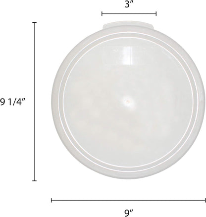 Round Food Storage Container Translucent Polypropylene- Commercial Food Storage Containers Meal Prep Containers Reusable Food Containers for Pantry Kitchen Storage Organization