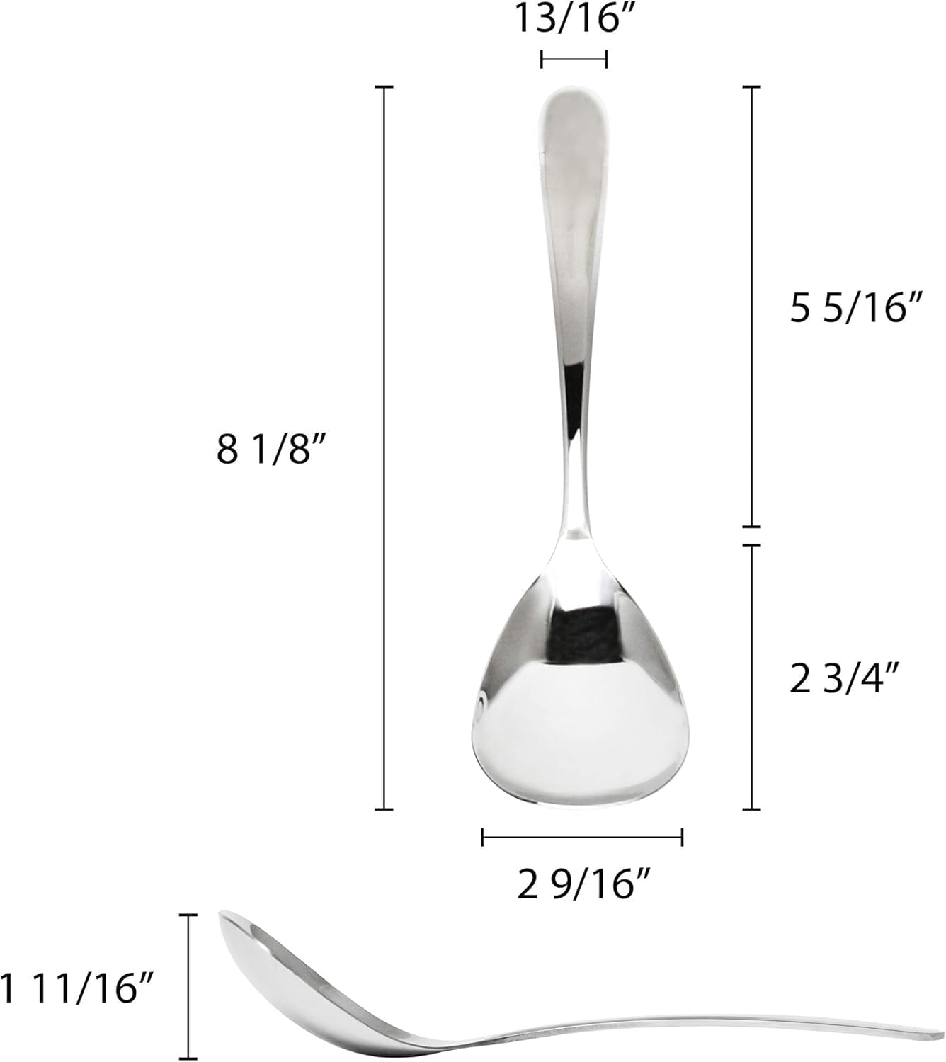 Stainless Steel Multi Serving Spoon 2.5mm Thickness- Buffet Serving Spoon Large Serving Spoon Solid Spoons Hostess Serving Utensils for Catering Buffet Party Kitchen Restaurant