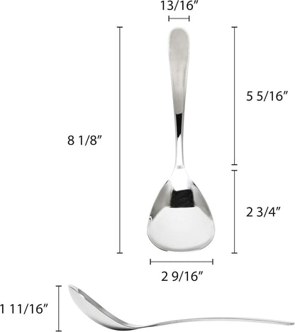 Stainless Steel Multi Serving Spoon 2.5mm Thickness- Buffet Serving Spoon Large Serving Spoon Solid Spoons Hostess Serving Utensils for Catering Buffet Party Kitchen Restaurant