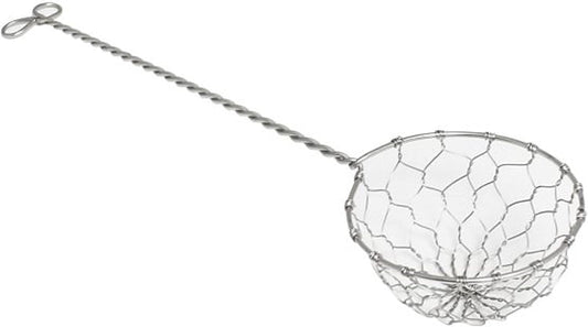 2-3/8” Stainless Steel Skimmer for Hot Pot or Shabu-Shabu- Mini Mesh Skimmer Spoon Asian Strainer Ladle Spider Wire Skimmer Colander Strainer Spoon Hot Pot Tortellini Meatball