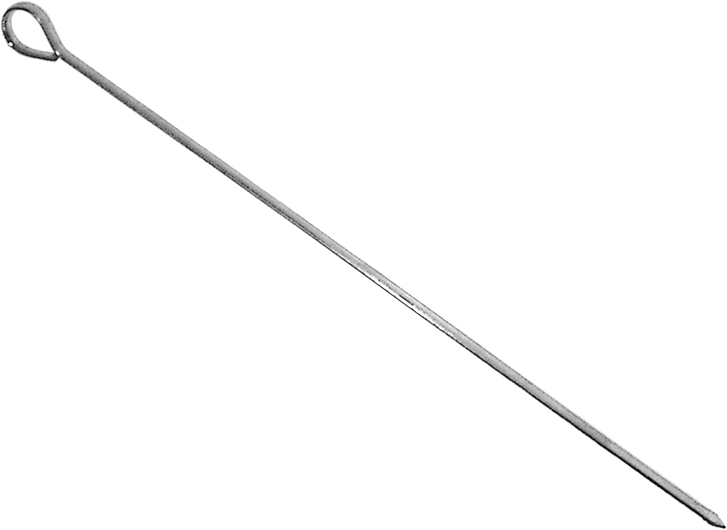 Stainless Steel Skewers Set of 12 - Wide Reusable Stainless Steel Barbecue Skewers BBQ Skewers Kebab Sticks Skewers for Grilling Meat Shrimp Chicken Vegetable Outdoor Cooking