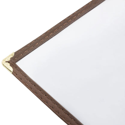 8-1/2” x 11” Four Page Book Fold Restaurant Menu Covers 4 Page 8 View Set of 10 - Crystal Clear Menu Covers Sleeve Menu Folder Menu Book Holders for Bar Cafe Restaurant