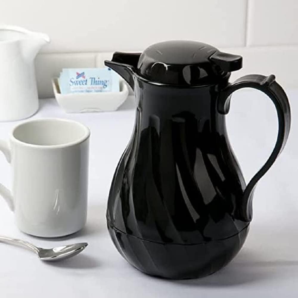 Swirl Double Wall Insulated Beverage Server - Thermal Coffee Carafe Server Pitcher Beverage Dispenser Coffee Water Tea Carafe for Keeping Hot Beverage