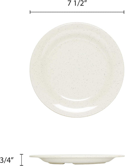 San Marino Round Plates Melamine Set of 12- Dishwasher Safe Break-Resistant Reusable Plates Kitchen Plates Dinnerware Appetizer Plates Serving Plate