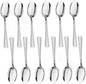 Domilion Stainless Steel Set of 12- Stainless Steel Flatware Silverware Cutlery Kitchen Tableware Set for Home Restaurant for Stirring Coffee Dessert Ice Cream Cappuccino