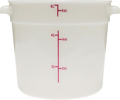 Round Food Storage Container Polypropylene - Commercial Food Storage Containers Meal Prep Containers Reusable Food Containers for Pantry Kitchen Storage Organization
